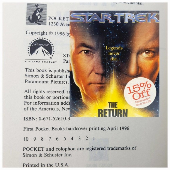 True First Edition Star Trek William Shatner Trilogy Books Return Spectre Avenge - Picture 6 of 12